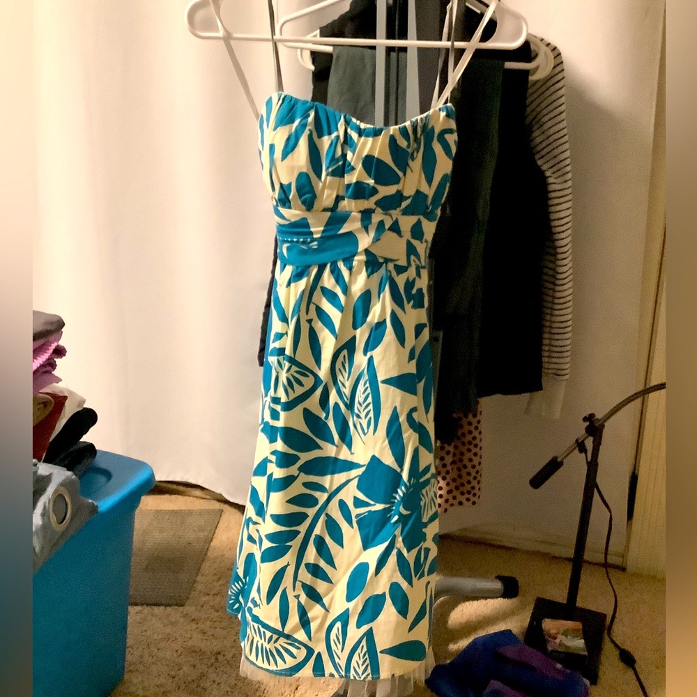Ruby Rox Blue and White Floral Dress